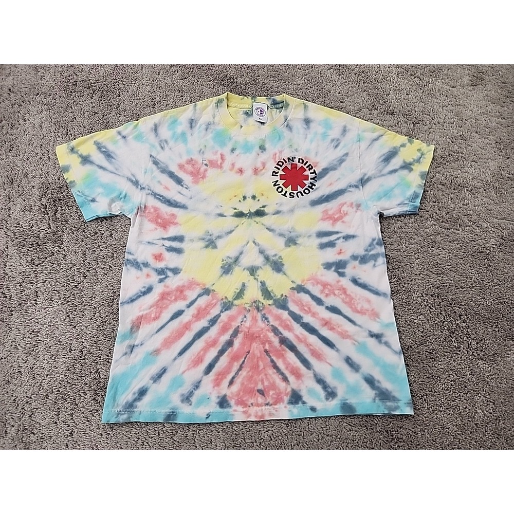 Ridin' Dirty Houston T Shirt Mens XL Multicolor Tie-Dye Short Sleeve Graphic Tee